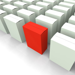 Blank Box Copyspace Means Stand Out Leader Or Individual