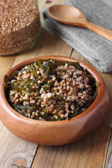 Buckwheat with seaweeds
