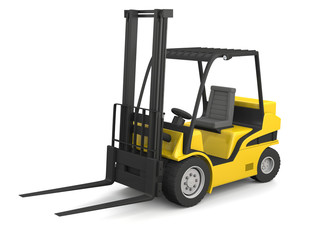Yellow forklift