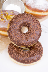 donuts with chocolate