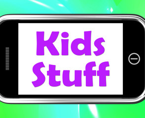 Kids Stuff On Phone Means Online Activities For Children