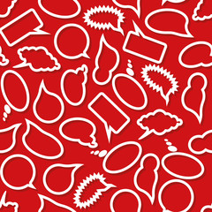 communication bubbles seamless pattern