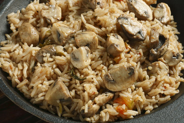 Mushroom Biryani - A vegetarian Biryani with Mushrooms