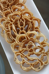 Achappam or Rose cookie - a sweet and crunchy snack of Kerala