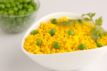 Poha- beaten rice and vegetables