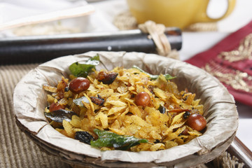 Chivda – A snack made of flattened rice