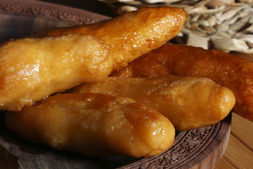 Tosha(Sweet Flour Rolls) - A flour based Dessert 