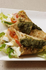 Indian vegetable roll.