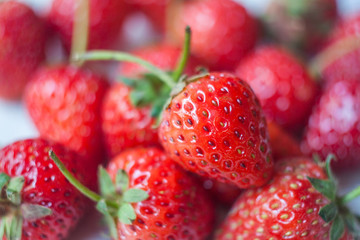 Fresh red ripe strawberries
