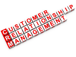 CRM Customer Relationship Management over white background