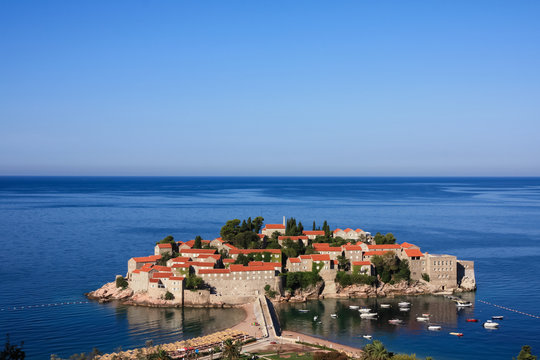 The island resort of Sveti Stefan, Montenegro