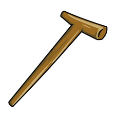 Walking stick isolated illustration
