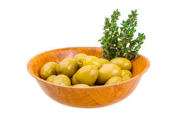 Green gigant olives