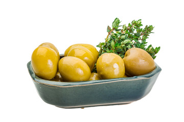 Green gigant olives