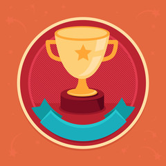 Vector victory concept in flat style