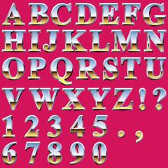 Chrome Metal Letters