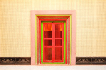 wooden door with chinese traditional style pattern