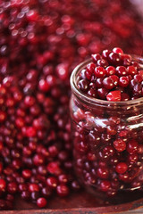 Red ripe cranberries