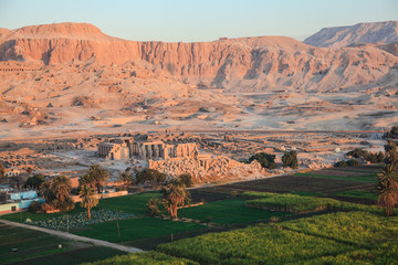 Aerial view of valley of the kings in luxor egypt