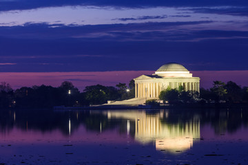 the Jefferson Memorial during the Cherry Blossom Festival in DC