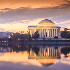 the Jefferson Memorial during the Cherry Blossom Festival in DC