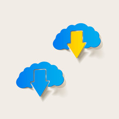 realistic design element: brain, arrow