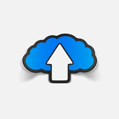 realistic design element: brain, arrow