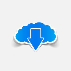 realistic design element: brain, arrow