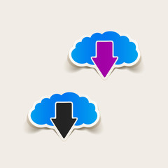 realistic design element: brain, arrow