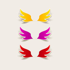 Naklejka premium realistic design element: wing