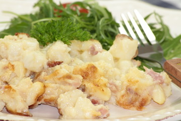 tartiflette et salade