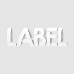 realistic design element: label