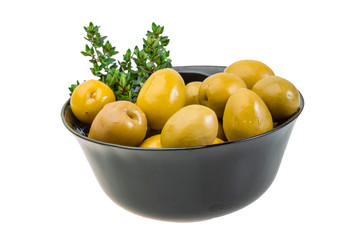 Green gigant olives