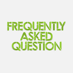 realistic design element: frequently asked question
