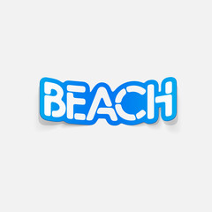 realistic design element: beach