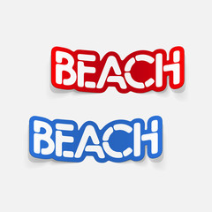 realistic design element: beach