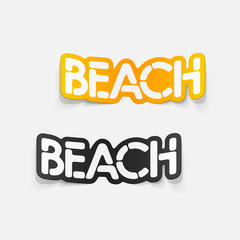 realistic design element: beach