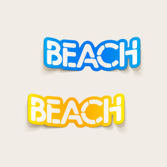 realistic design element: beach