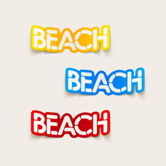 realistic design element: beach