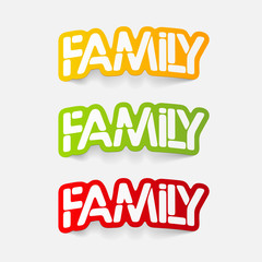 realistic design element:family