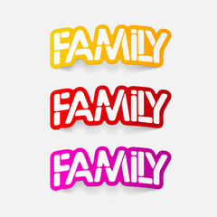realistic design element:family