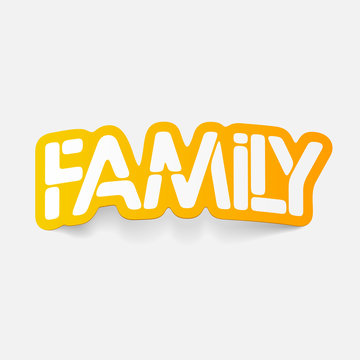 realistic design element:family