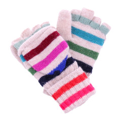 Female mittens isolated on white