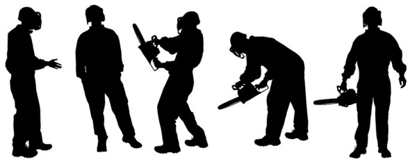 Vector silhouettes man.