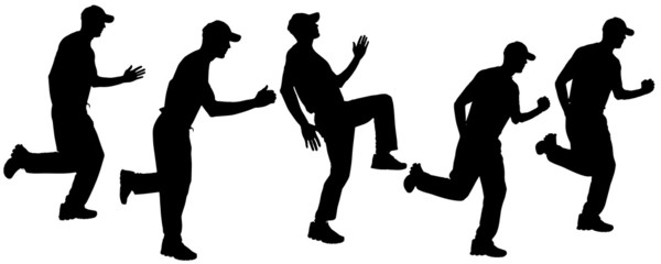 Vector silhouette of a man.