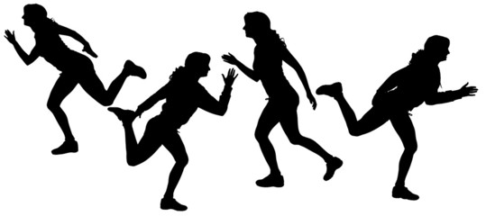 Vector silhouette of a woman.