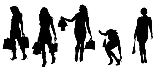 Vector silhouette of a woman.