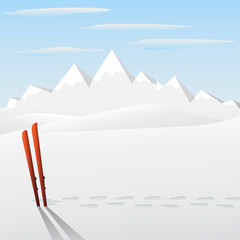 sky with montain on background