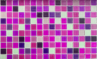 Pink glass tiles as background
