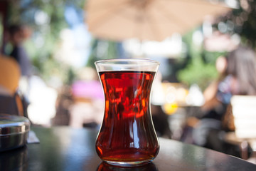 Fototapeta na wymiar turkish tea on table